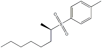 [R,(+)]-1-メチルヘプチルp-トリルスルホン 化学構造式