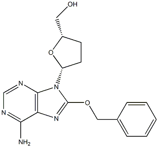 8-Benzyloxy-2',3'-dideoxyadenosine,,结构式