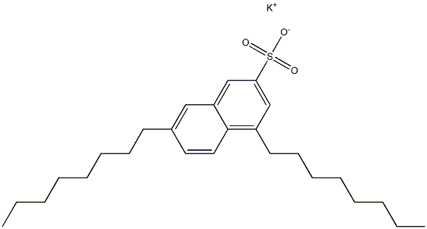 4,7-Dioctyl-2-naphthalenesulfonic acid potassium salt 结构式