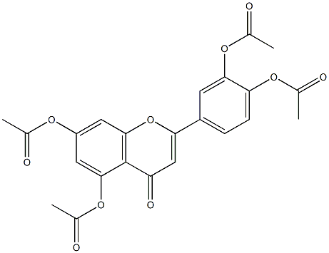 3',4',5,7-テトラアセトキシフラボン 化学構造式
