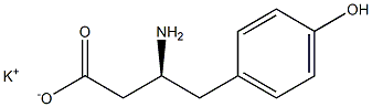 [S,(-)]-3-Amino-4-(p-hydroxyphenyl)butyric acid potassium salt 结构式