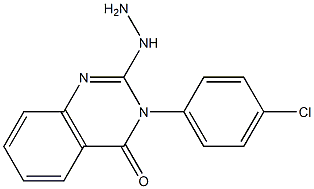 2-Hydrazino-3-(4-chlorophenyl)quinazolin-4(3H)-one Struktur