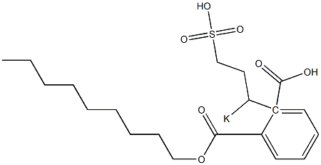 Phthalic acid 1-nonyl 2-(1-potassiosulfopropyl) ester Struktur