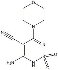 3-Amino-4-cyano-5-morpholino-2H-1,2,6-thiadiazine 1,1-dioxide,,结构式