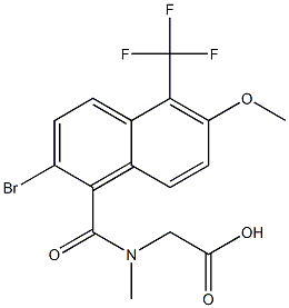 [N-[[2-Bromo-6-methoxy-5-trifluoromethyl-1-naphthalenyl]carbonyl]-N-methylamino]acetic acid