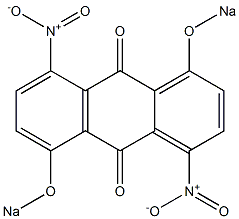 4,8-Dinitro-1,5-bis(sodiooxy)anthraquinone Struktur