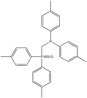 [[Bis(4-methylphenyl)phosphino]methyl]bis(4-methylphenyl)phosphine oxide 结构式