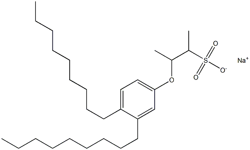 3-(3,4-Dinonylphenoxy)butane-2-sulfonic acid sodium salt Structure
