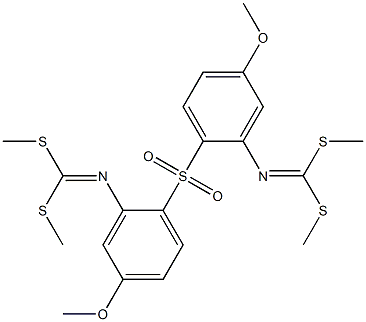 [[Bis(methylthio)methylene]amino](4-methoxyphenyl) sulfone 结构式