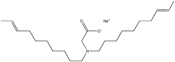 N,N-Di(8-decenyl)aminoacetic acid sodium salt Structure