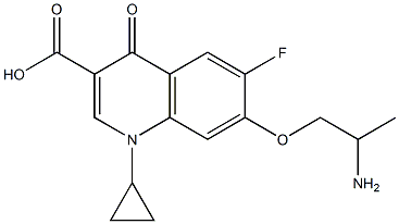 7-[2-Aminopropoxy]-1-cyclopropyl-6-fluoro-1,4-dihydro-4-oxoquinoline-3-carboxylic acid Structure