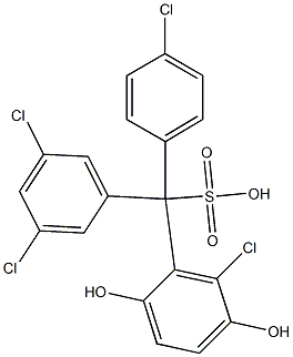(4-Chlorophenyl)(3,5-dichlorophenyl)(6-chloro-2,5-dihydroxyphenyl)methanesulfonic acid