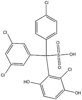 (4-Chlorophenyl)(3,5-dichlorophenyl)(6-chloro-2,5-dihydroxyphenyl)methanesulfonic acid|