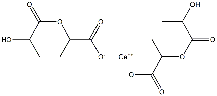 Bis[2-(2-hydroxypropionyloxy)propionic acid]calcium salt Struktur