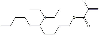 メタクリル酸5-(ジエチルアミノ)デシル 化学構造式