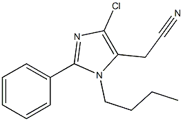 1-Butyl-2-phenyl-4-chloro-1H-imidazole-5-acetonitrile Struktur