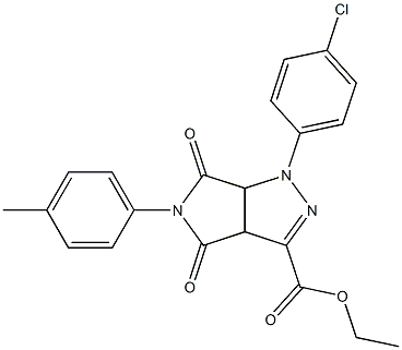 1,3a,4,5,6,6a-Hexahydro-4,6-dioxo-5-(4-methylphenyl)-1-(4-chlorophenyl)pyrrolo[3,4-c]pyrazole-3-carboxylic acid ethyl ester Structure