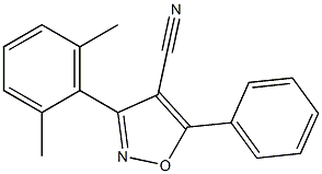 5-(Phenyl)-3-(2,6-dimethylphenyl)-isoxazole-4-carbonitrile Structure