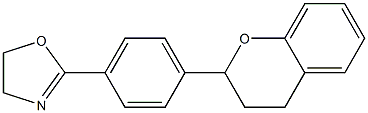 2-[4-[(4,5-ジヒドロオキサゾール)-2-イル]フェニル]-3,4-ジヒドロ-2H-1-ベンゾピラン 化学構造式