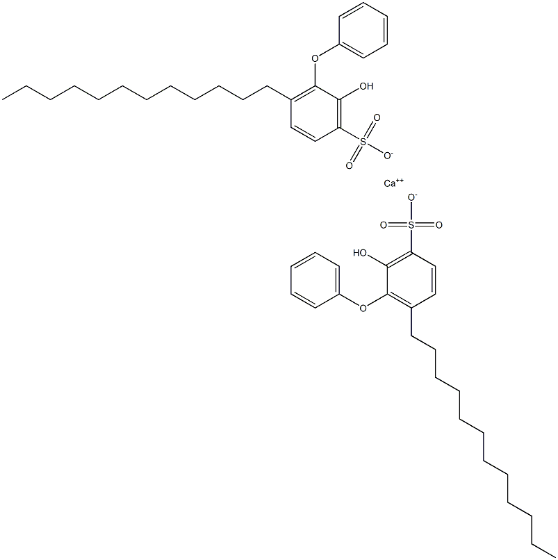 Bis(2-hydroxy-6-dodecyl[oxybisbenzene]-3-sulfonic acid)calcium salt Struktur