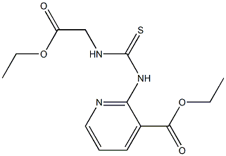 2-[3-(Ethoxycarbonylmethyl)thioureido]pyridine-3-carboxylic acid ethyl ester Structure