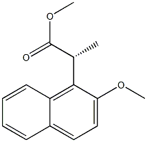 [R,(-)]-2-(2-Methoxy-1-naphtyl)propionic acid methyl ester Struktur