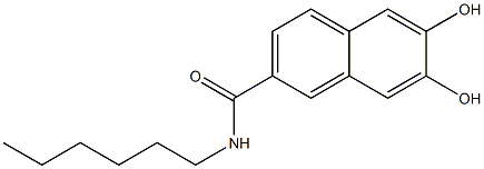 N-Hexyl-6,7-dihydroxynaphthalene-2-carboxamide Structure