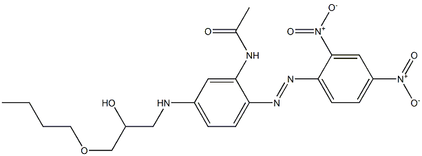 N-[5-(3-Butoxy-2-hydroxypropylamino)-2-(2,4-dinitrophenylazo)phenyl]acetamide 结构式