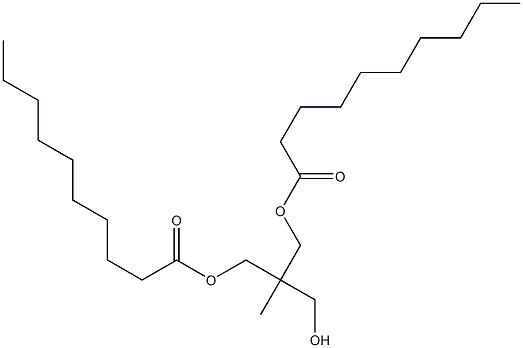 Didecanoic acid 2-(hydroxymethyl)-2-methyl-1,3-propanediyl ester Struktur