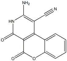 2-Amino-3,4-dihydro-4,5-dioxo-5H-[1]benzopyrano[3,4-c]pyridine-1-carbonitrile Structure