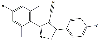  5-(4-Chlorophenyl)-3-(4-bromo-2,6-dimethylphenyl)-isoxazole-4-carbonitrile