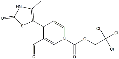 4-Methyl-5-[[1,4-dihydro-1-(2,2,2-trichloroethoxycarbonyl)-3-formylpyridin]-4-yl]thiazol-2(3H)-one,,结构式