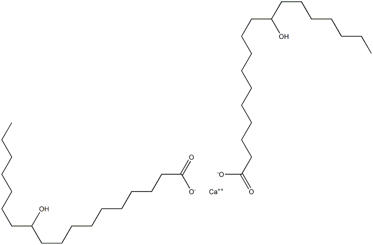 Bis(11-hydroxyoctadecanoic acid)calcium salt Structure