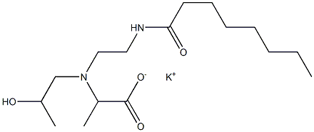 2-[N-(2-Hydroxypropyl)-N-[2-(octanoylamino)ethyl]amino]propionic acid potassium salt Struktur