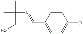 2-(4-クロロベンジリデンアミノ)-2-メチル-2-メチルエタノール 化学構造式