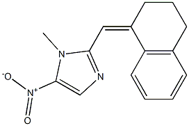 1-メチル-2-[(テトラリン-1-イリデン)メチル]-5-ニトロ-1H-イミダゾール 化学構造式