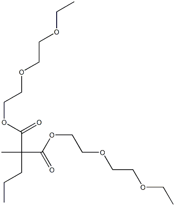 Methylpropylmalonic acid bis[2-(2-ethoxyethoxy)ethyl] ester Struktur