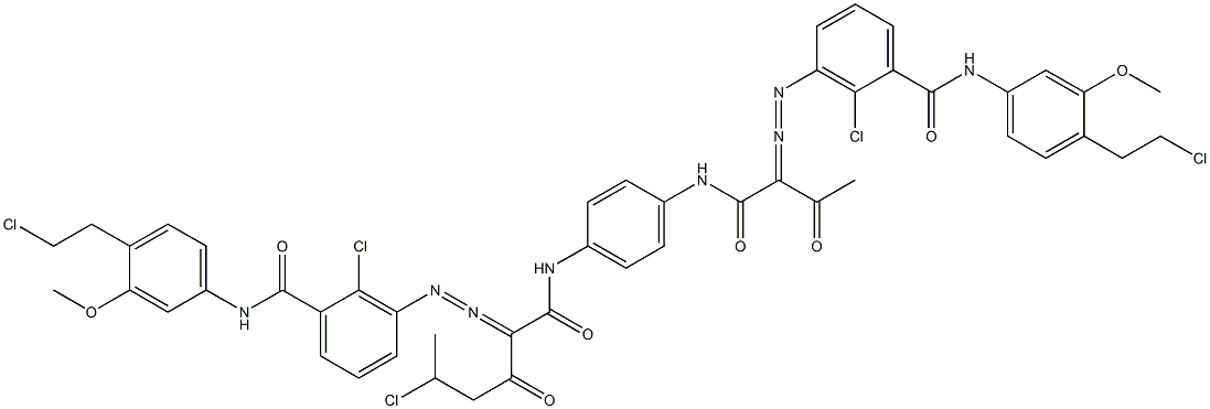 3,3'-[2-(1-Chloroethyl)-1,4-phenylenebis[iminocarbonyl(acetylmethylene)azo]]bis[N-[4-(2-chloroethyl)-3-methoxyphenyl]-2-chlorobenzamide]
