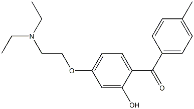 [4-[2-(Diethylamino)ethoxy]-2-hydroxyphenyl](4-methylphenyl)methanone,,结构式