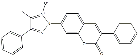 5-Methyl-4-phenyl-2-(3-phenyl-2-oxo-2H-1-benzopyran-7-yl)-2H-1,2,3-triazole 1-oxide Struktur