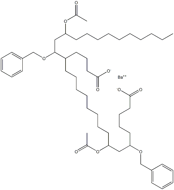Bis(6-benzyloxy-8-acetyloxystearic acid)barium salt,,结构式