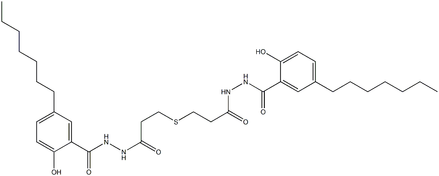 3,3'-Thiodi[propionic acid N'-(5-heptylsalicyloyl) hydrazide]|