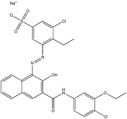  3-Chloro-4-ethyl-5-[[3-[[(4-chloro-3-ethoxyphenyl)amino]carbonyl]-2-hydroxy-1-naphtyl]azo]benzenesulfonic acid sodium salt