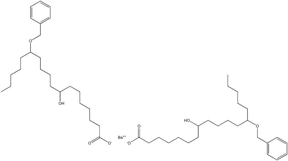 Bis(13-benzyloxy-8-hydroxystearic acid)barium salt Structure