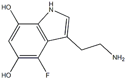 4-Fluoro-5,7-dihydroxy-1H-indole-3-ethanamine Structure