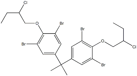 1,1'-[Isopropylidenebis(2,6-dibromo-4,1-phenyleneoxy)]bis(2-chlorobutane) Structure