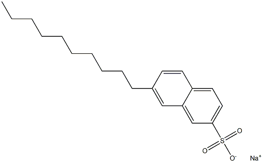 7-Decyl-2-naphthalenesulfonic acid sodium salt Structure