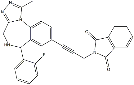  5,6-Dihydro-1-methyl-6-(2-fluorophenyl)-8-[3-[(2,3-dihydro-1,3-dioxo-1H-isoindol)-2-yl]-1-propynyl]-4H-[1,2,4]triazolo[4,3-a][1,4]benzodiazepine