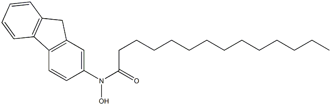 N-(9H-Fluoren-2-yl)-N-myristoylhydroxyamine Struktur