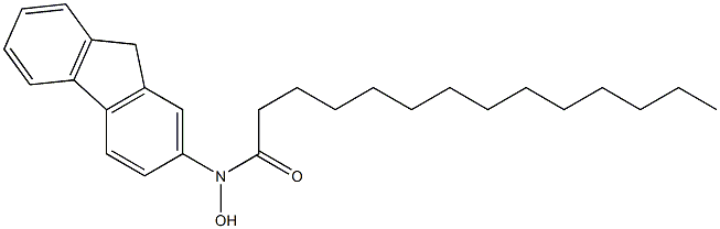 N-(9H-Fluoren-2-yl)-N-myristoylhydroxyamine Structure